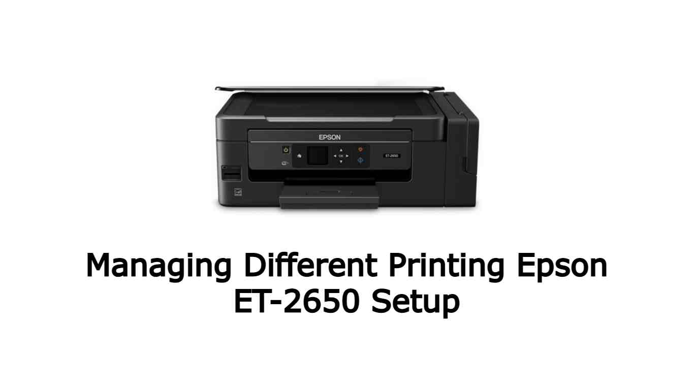 Epson ET-2650 Setup