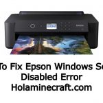 Epson Windows Service Disabled Error